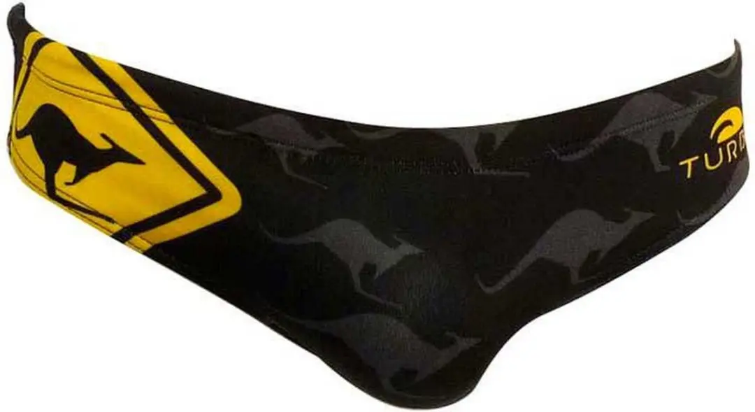 Turbo Australia Kangaroo Signal Zwemslip Zwart L Man