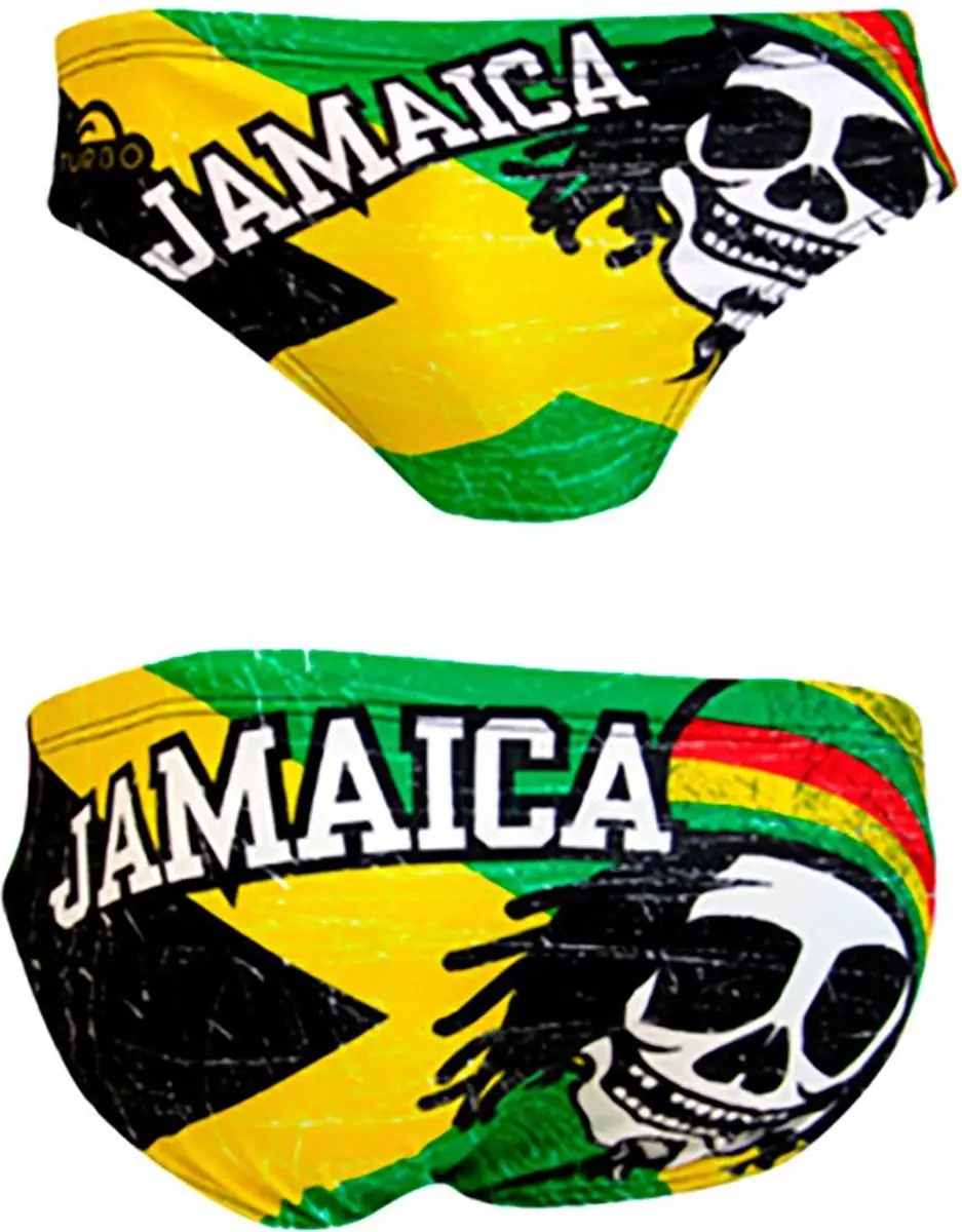 Turbo Jamaica Skull Vintage 2013 Waterpolo Zwemslip Veelkleurig L Man