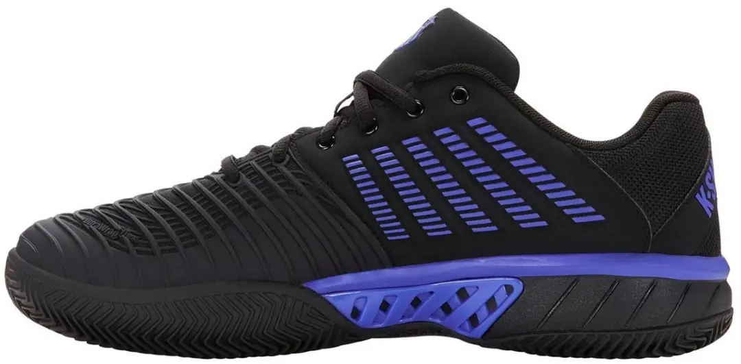 K-Swiss Express Light 3 Clay Heren Tennisschoen - Gravel - Zwart/Blauw - afbeelding 4 van 6