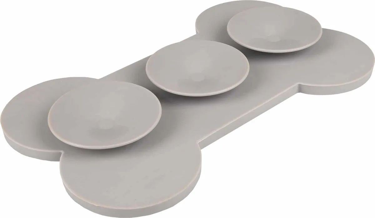 Flamingo Yummee Likmat Honden Silicone Been Grijs L