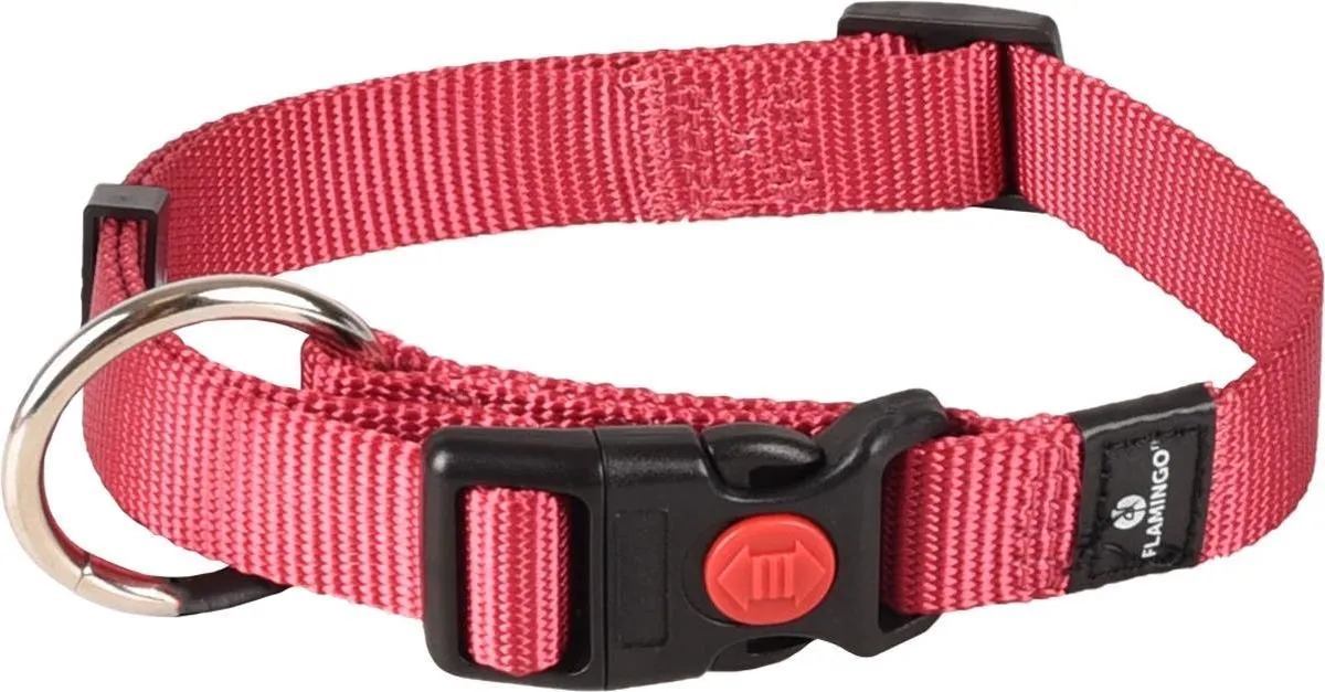 Flamingo Ziggi Halsband - Kersenrood L 45-65cm