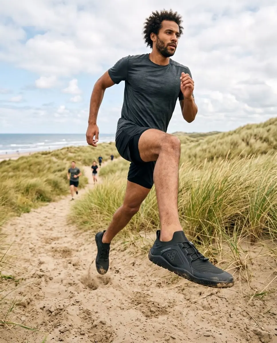 Vivobarefoot Primus Trail Knit FG Trailschoenen - Zwart - afbeelding 5 van 6
