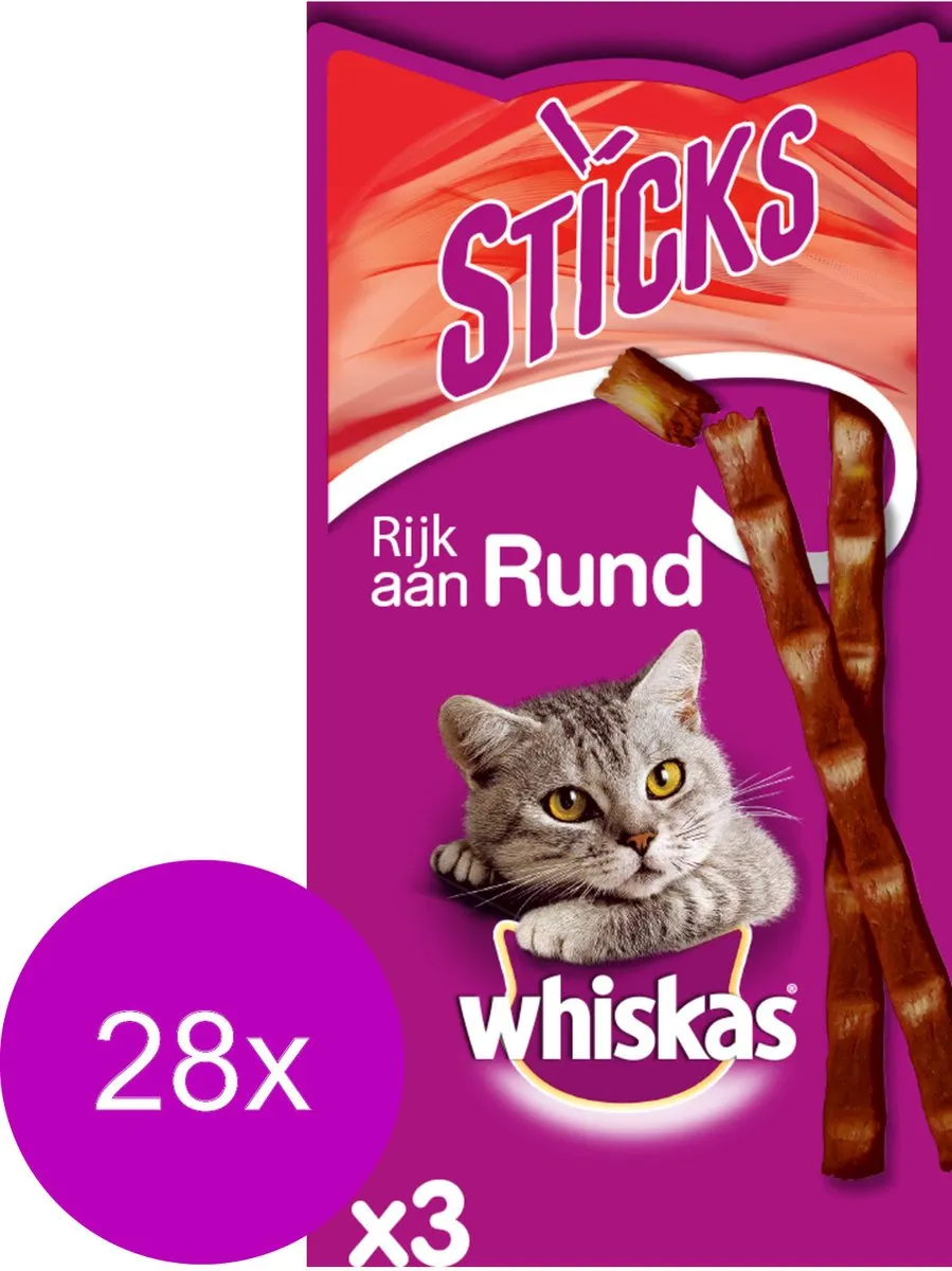 Whiskas Snack Sticks Rund 18g - 28 Stuks