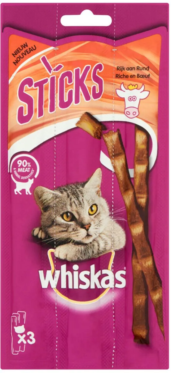 Whiskas Snack Sticks Rund 18g - 28 Stuks