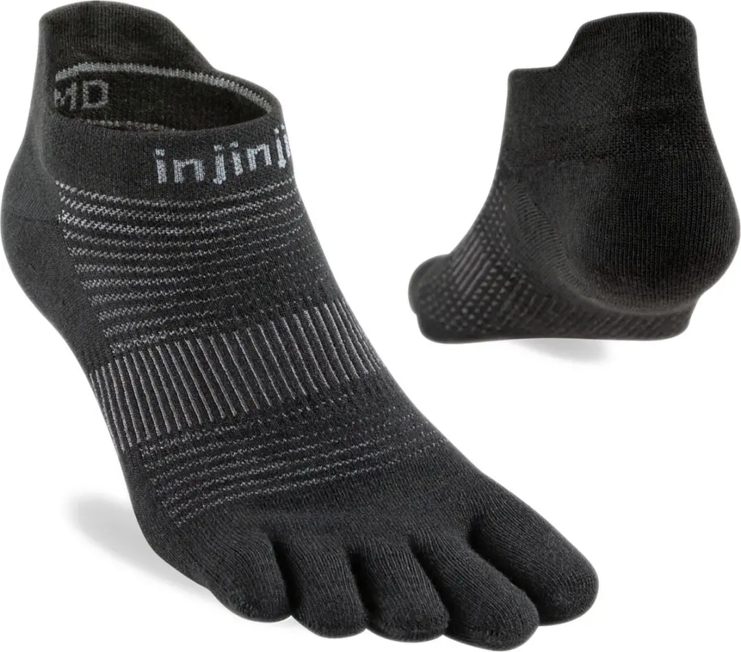 Injinji Run Original Weight No-Show Sokken - Zwart - 47-49 - afbeelding 2 van 2