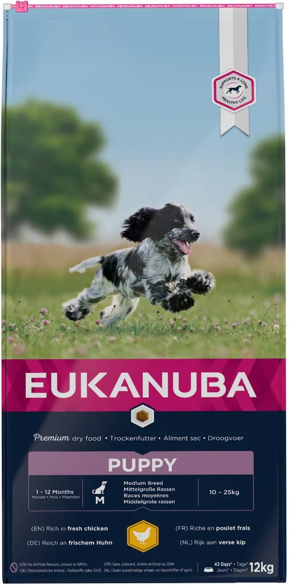 Eukanuba Puppy Medium Breed Kip Hondenbrokken 12kg