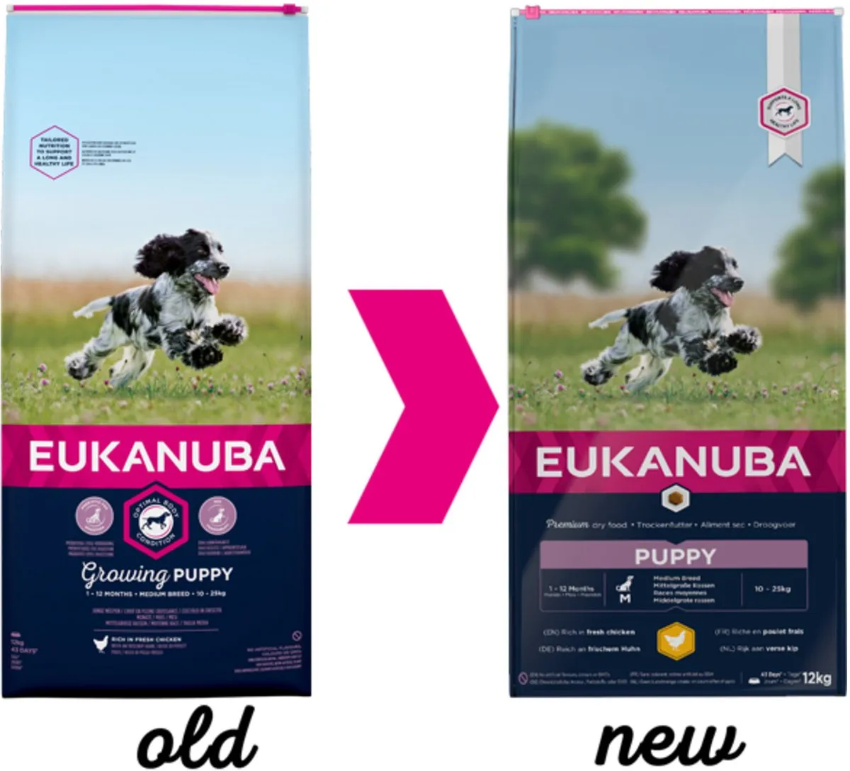 Eukanuba Puppy Medium Breed Kip Hondenbrokken 12kg