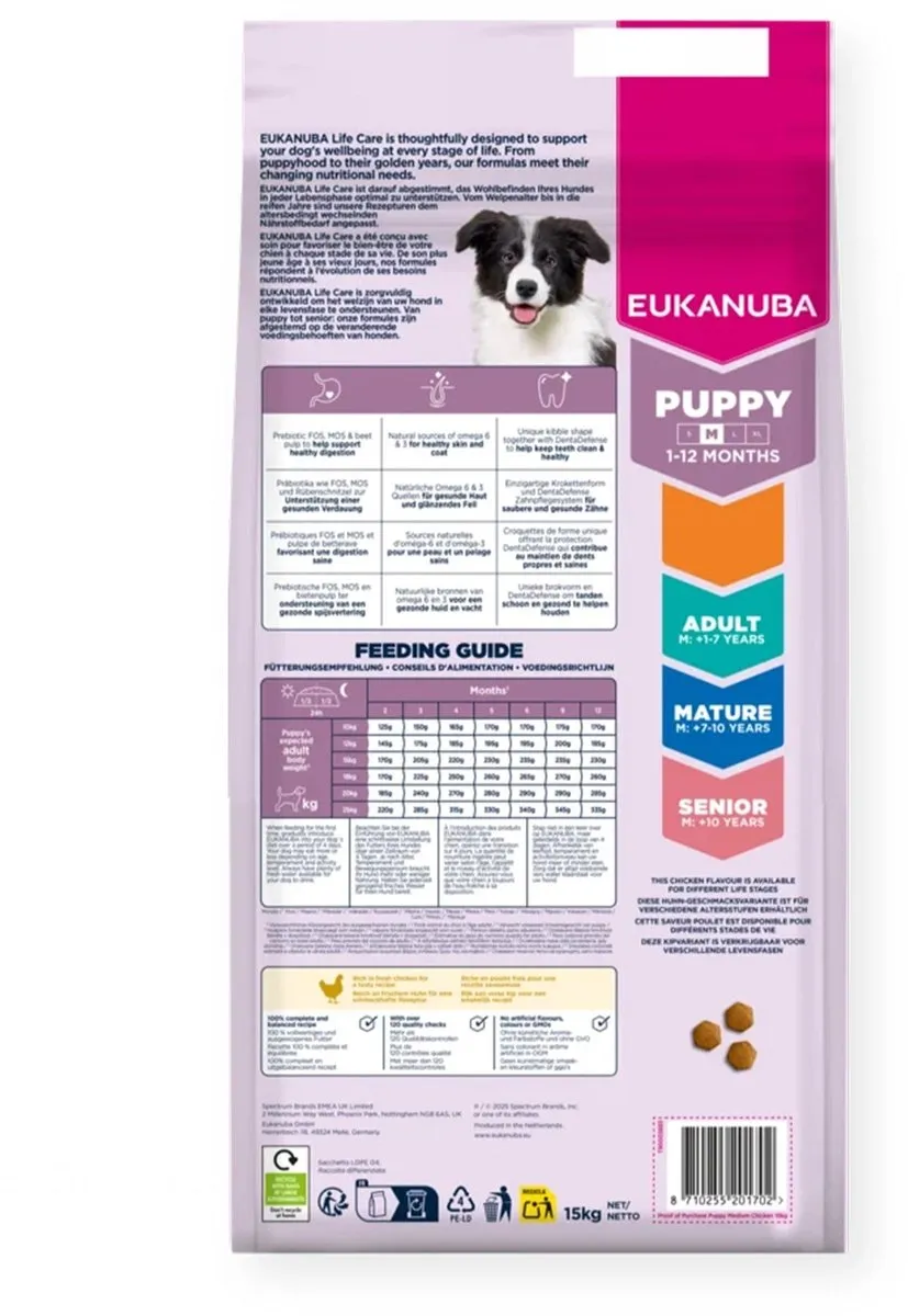 Eukanuba Puppy Medium Breed Kip Hondenbrokken 12kg