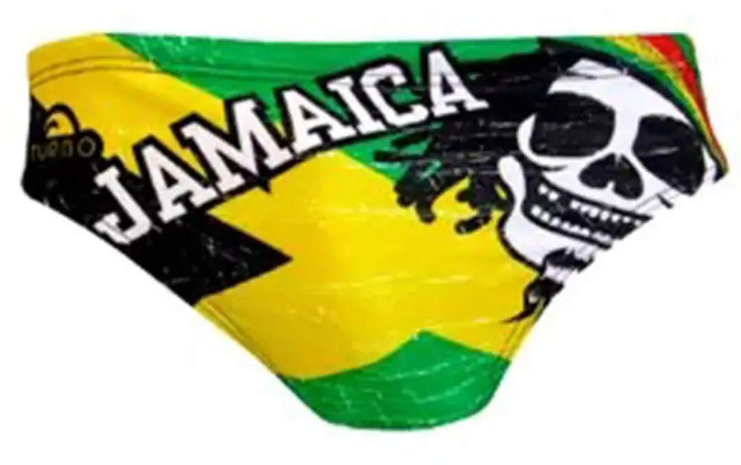Turbo Jamaica Skull Vintage 2013 Waterpolo Zwemslip Veelkleurig M Man