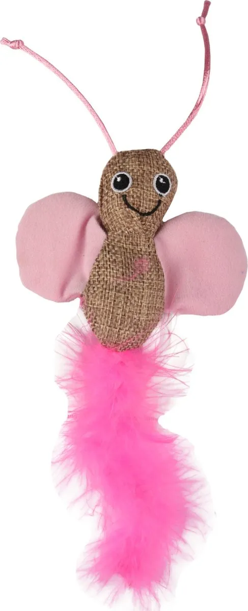 Flamingo Afra Speelgoed Kat 27cm - Vlinder - Meerdere kleuren