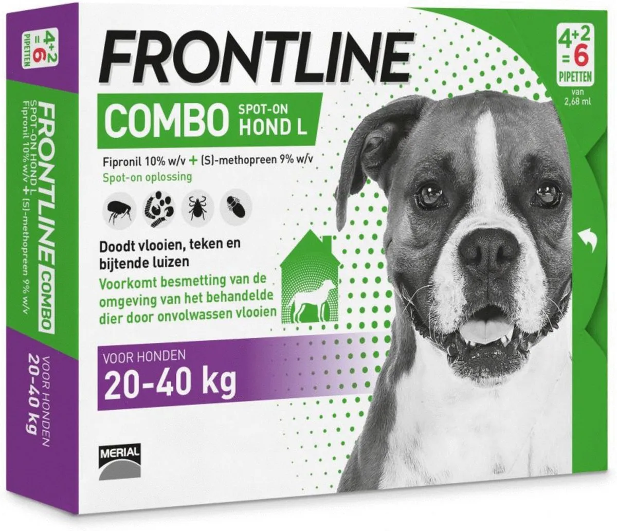 Frontline Combo Spot On Hond 20-40kg - 6 Pipetten