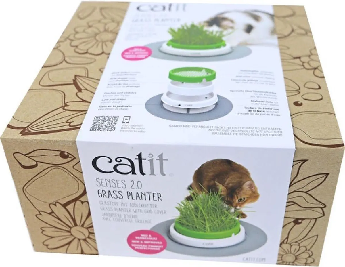 Catit Senses 2.0 Grass Planter - Kattengras 24cm Groen