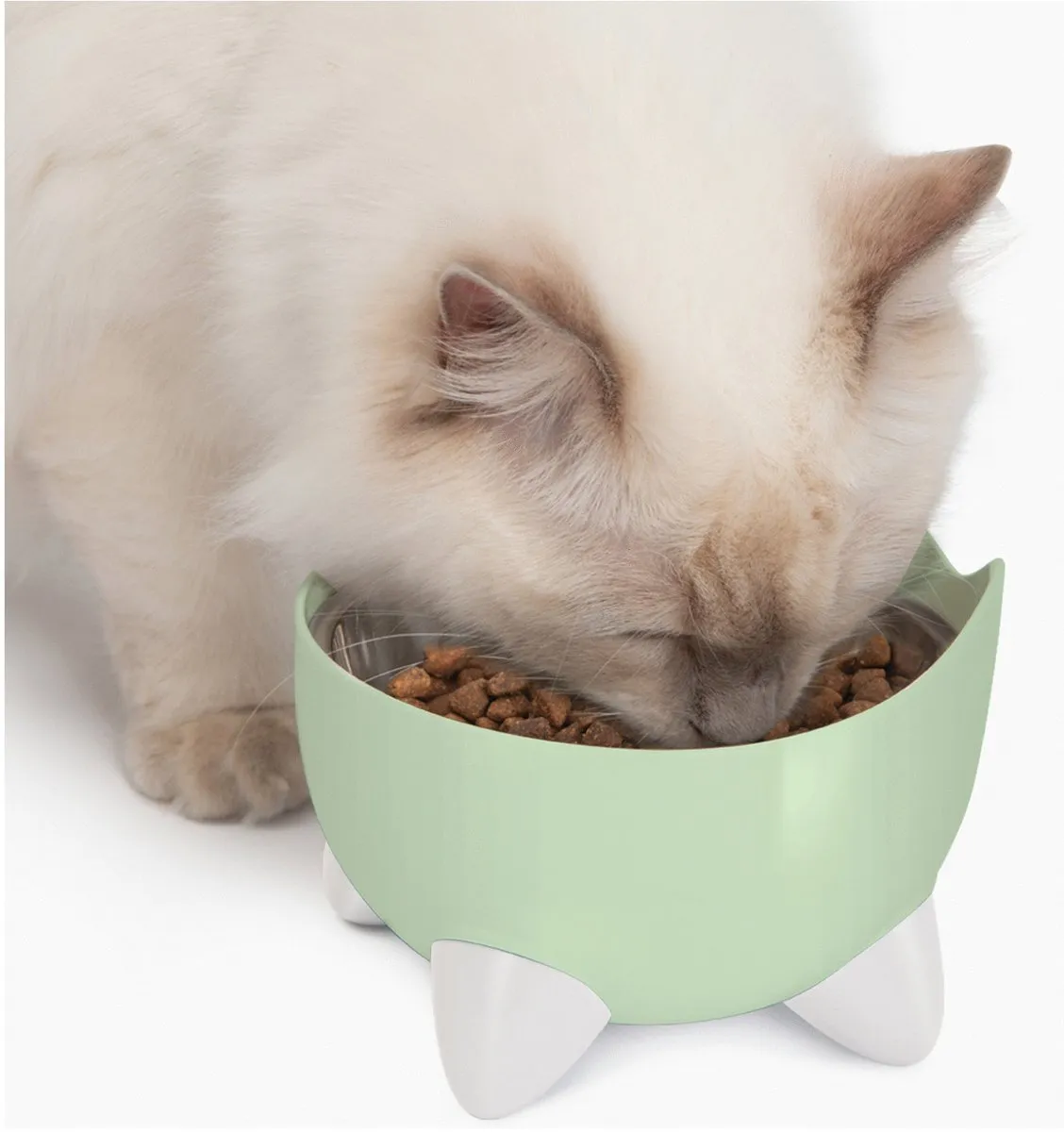 Catit Pixi Fountain Combi Kit - Drinkfontein & Voerbak Groen Wit