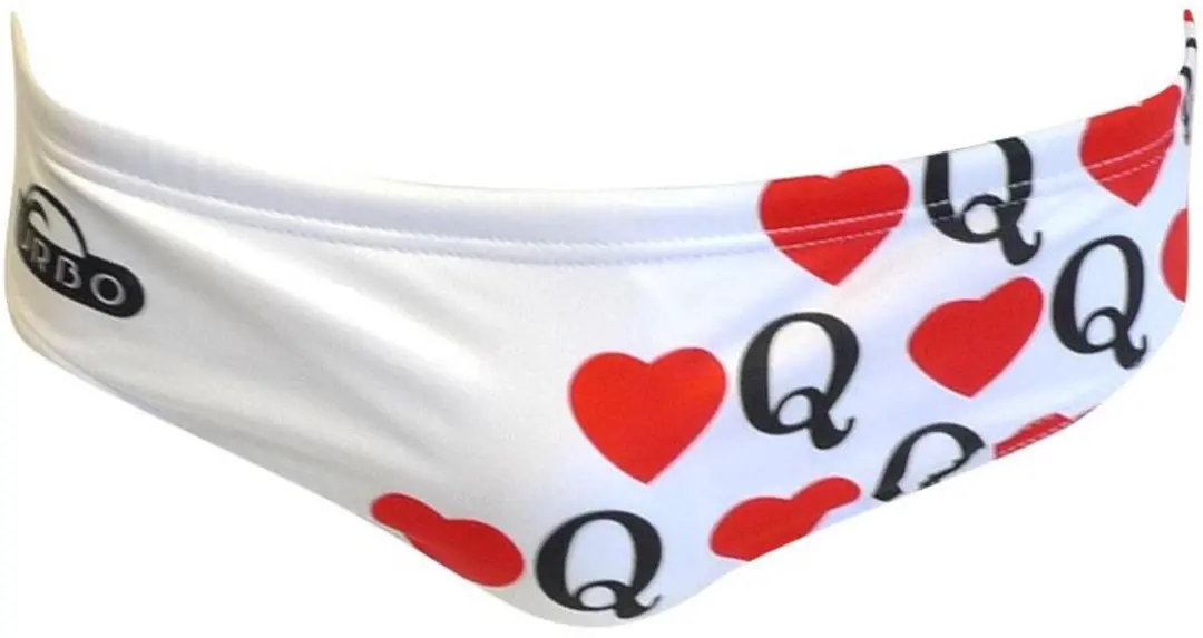 Turbo Heart Queen Zwemslip Wit S Man