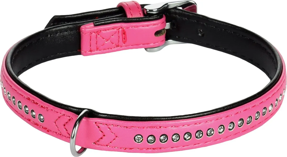 Flamingo Monte Carlo Gevoerd Hond Halsband Roze - L 33-37cm