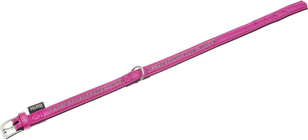 Flamingo Monte Carlo Gevoerd Hond Halsband Roze - L 33-37cm
