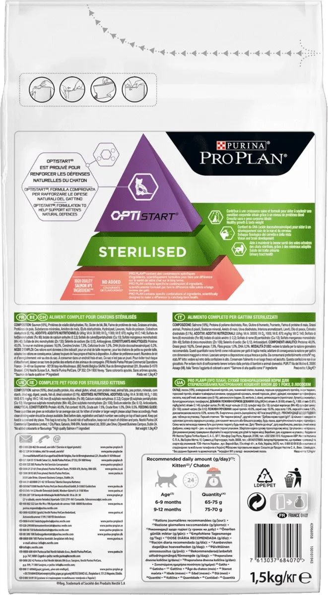 Pro Plan Optistart Sterilised Kitten Zalm 1,5kg