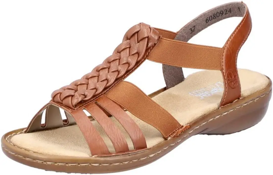Rieker 60809-00 Dames Sandalen Synthetisch Zwart