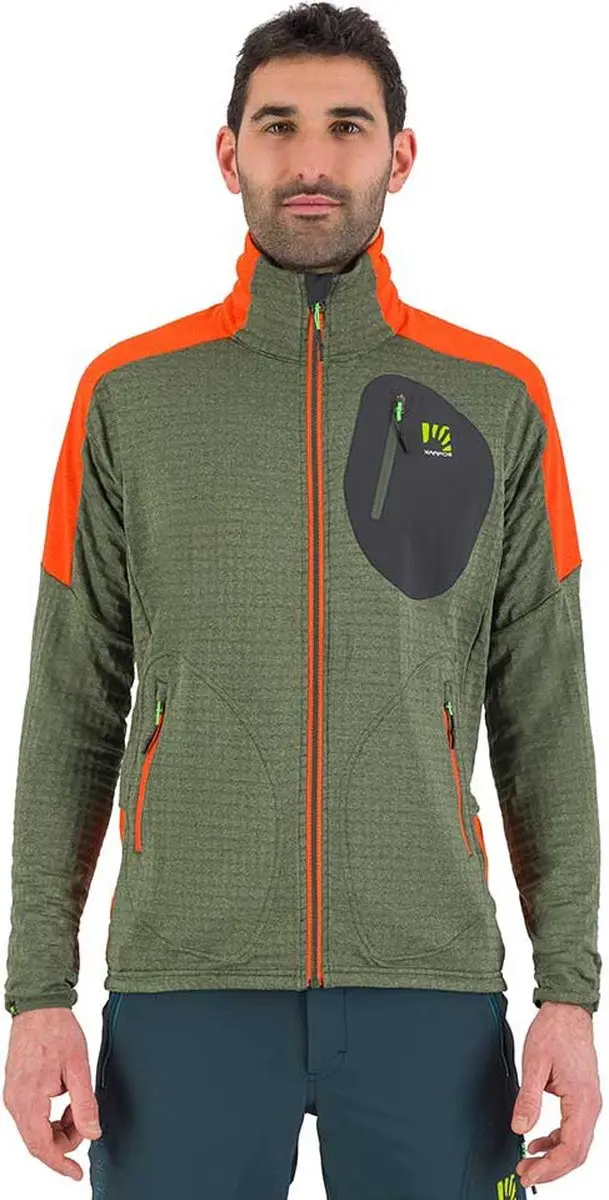 Karpos Puez Fleece Met Volledige Rits Groen L Man