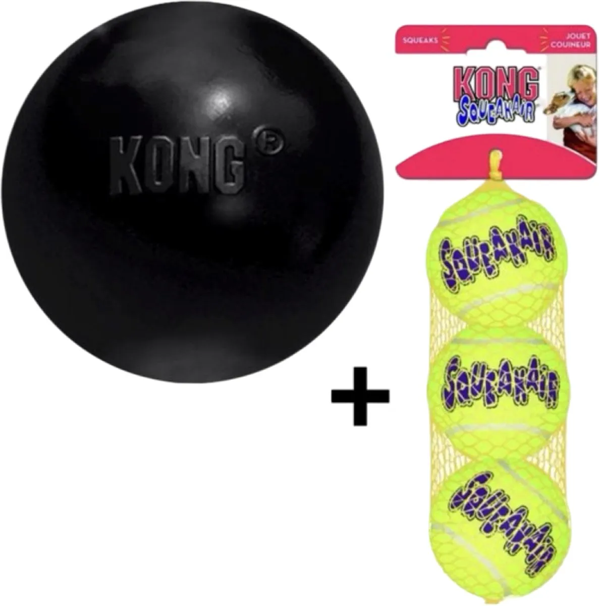 KONG Extreme Bal Zwart - Tennisballen 1 Stuk