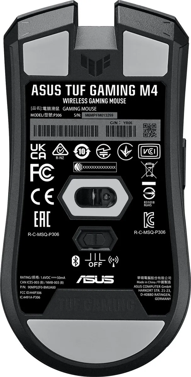 ASUS M4 Wireless Muis - 6 Knoppen - Zwart