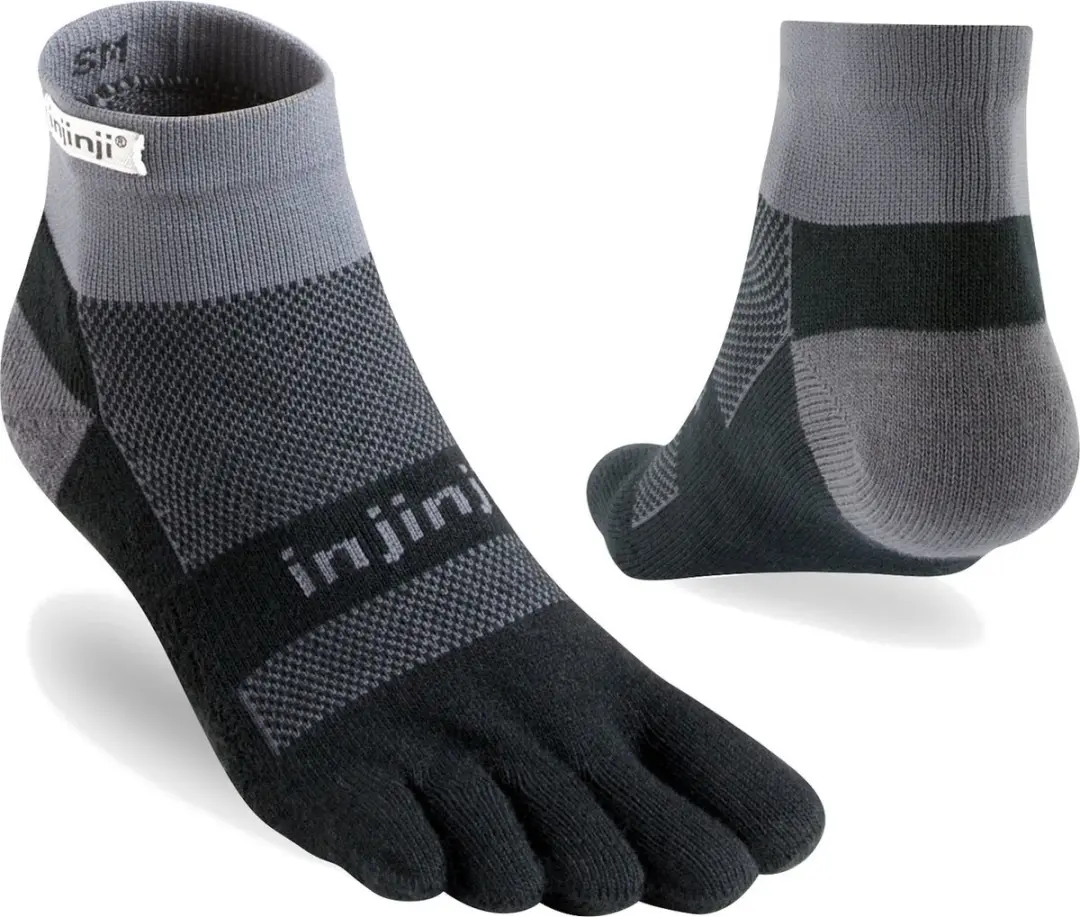 Injinji Run Midweight Mini-Crew Teensokken - Zwart - afbeelding 4 van 5