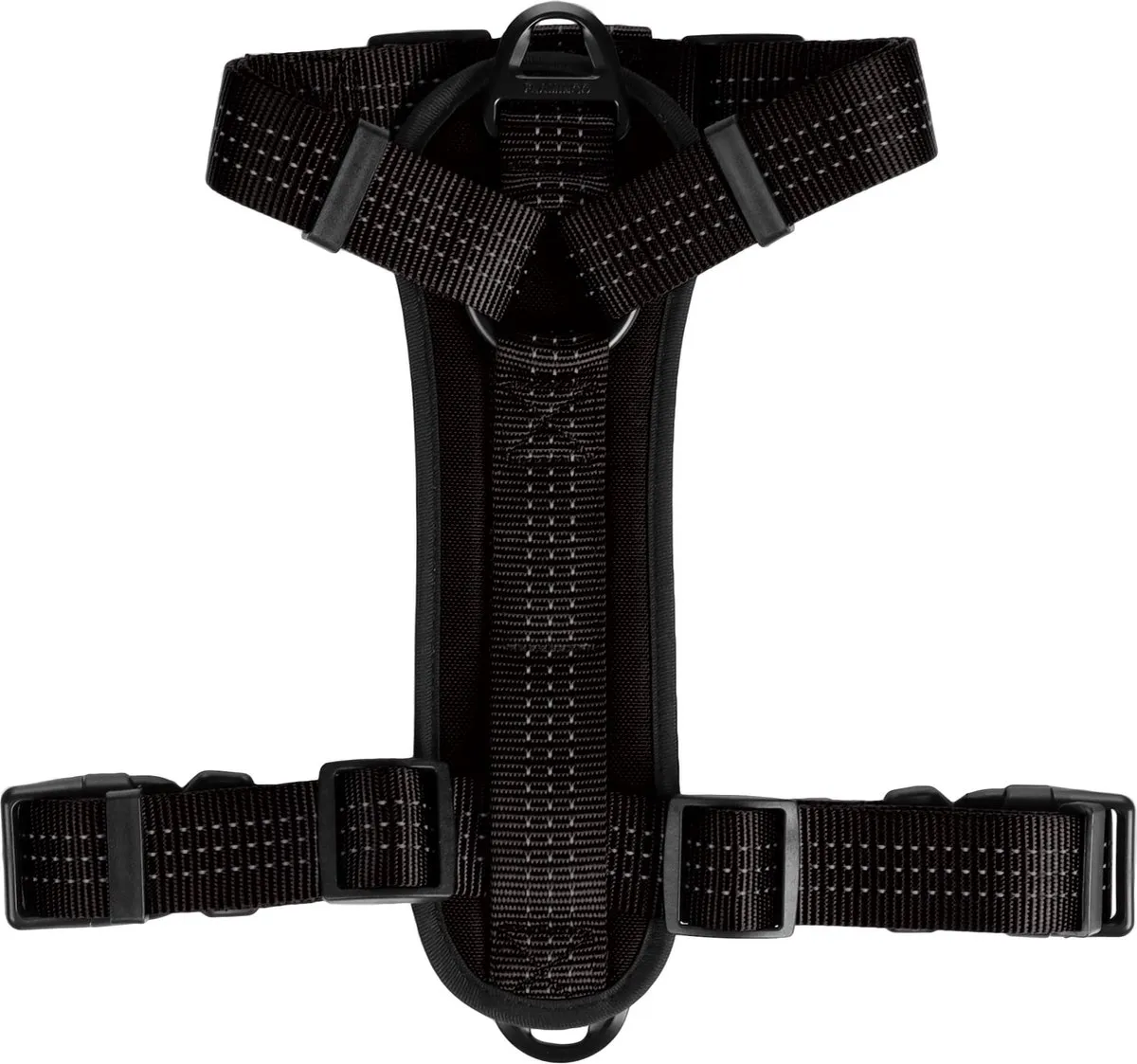 Flamingo Zorba H-harnas - Zwart XL 85-115cm