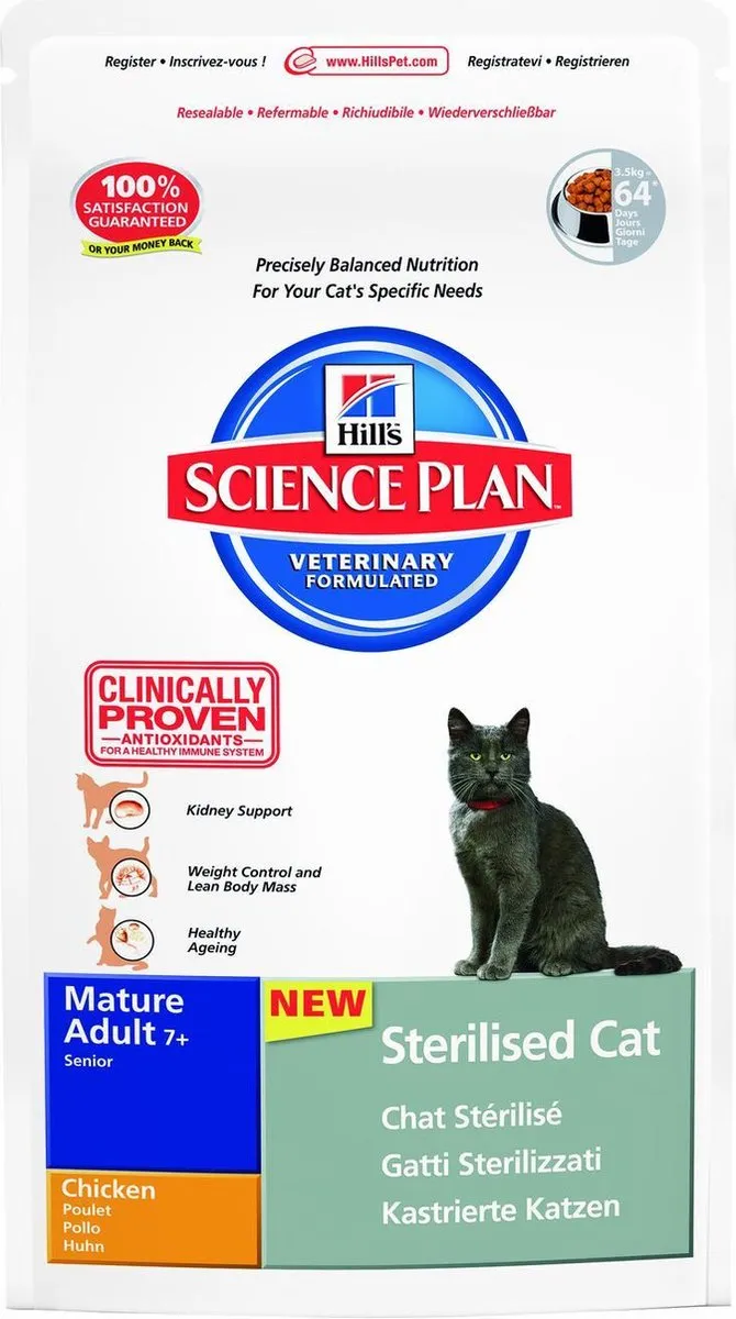 Hill's Science Plan Mature Adult 7+ Gesteriliseerd Kattenvoer 1,5kg