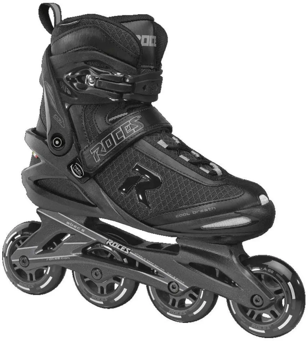 Roces Icon 80 Skeelers Volwassenen - 4x80mm Wielen - Fitness Inline Skates - Zwart - Maat 46 - afbeelding 6 van 6