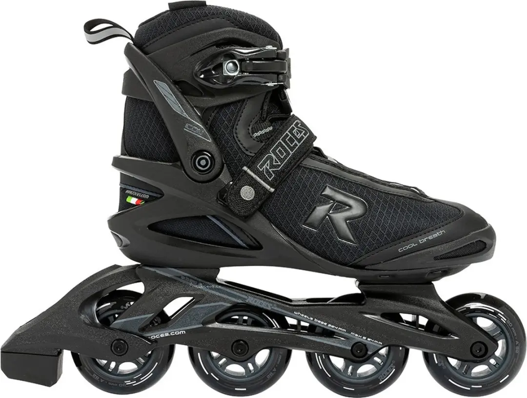 Roces Icon 80 Skeelers Volwassenen - 4x80mm Wielen - Fitness Inline Skates - Zwart - Maat 46 - afbeelding 5 van 6