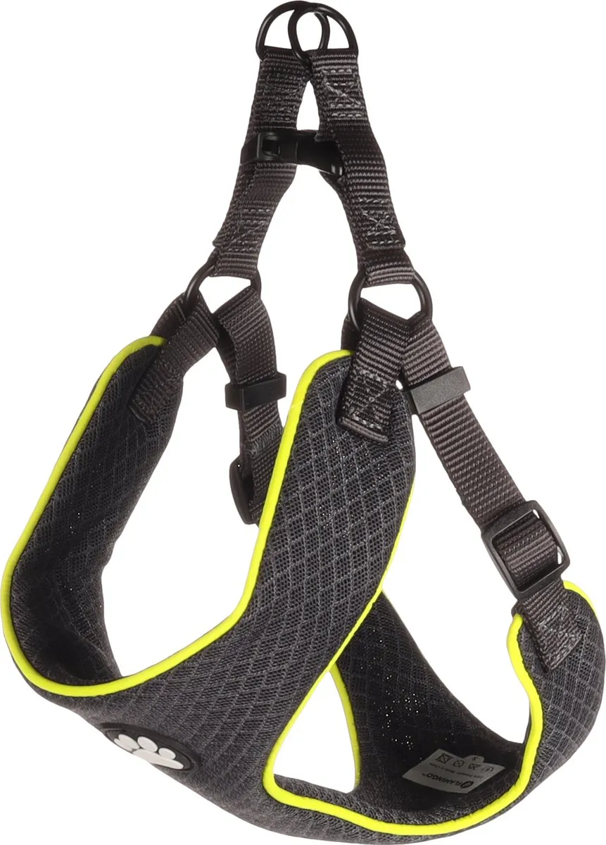 Flamingo Step&Go Tasha Hondenharnas Anti-Trek - Maat S - Grijs