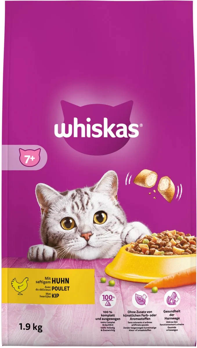 Whiskas Brokjes Senior Kip - Kattenvoer - 1.9 kg