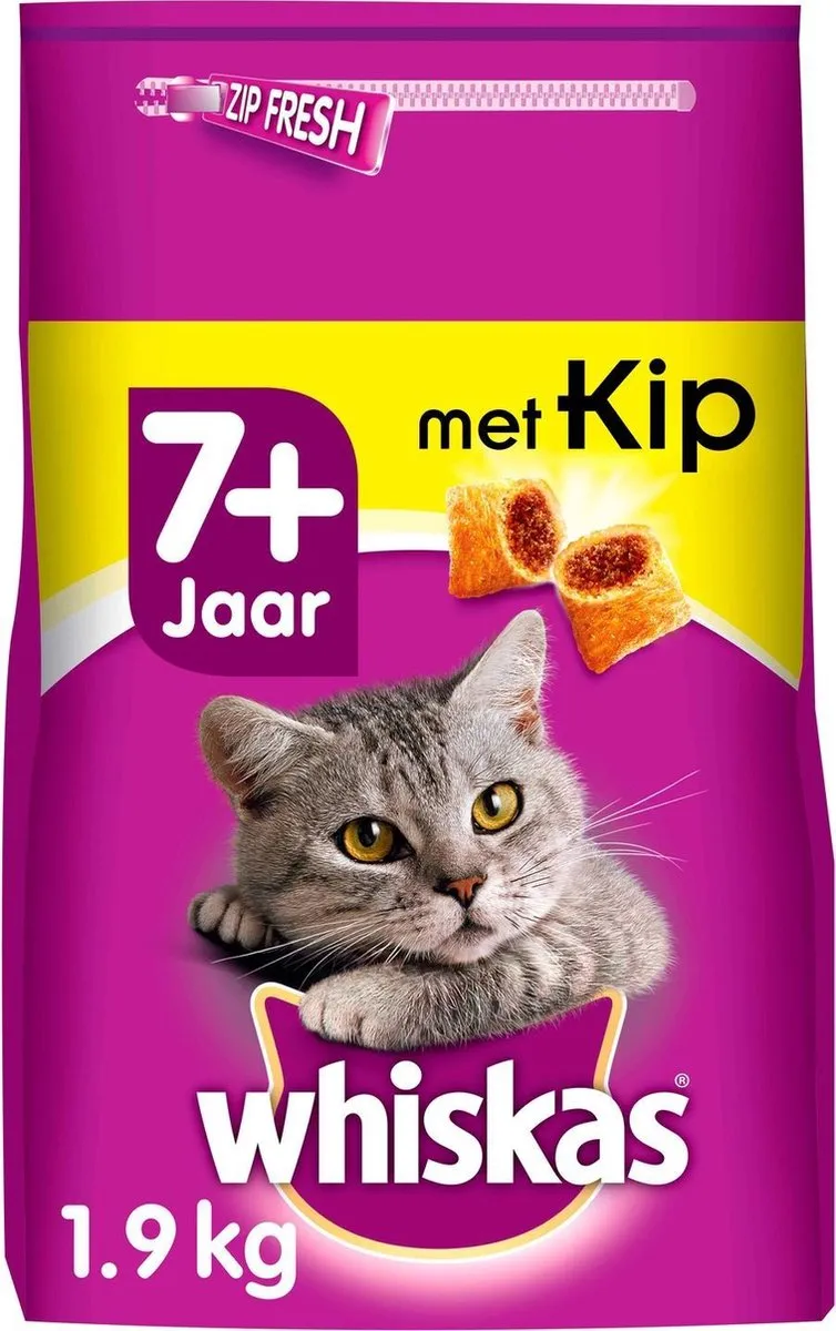 Whiskas Brokjes Senior Kip - Kattenvoer - 1.9 kg
