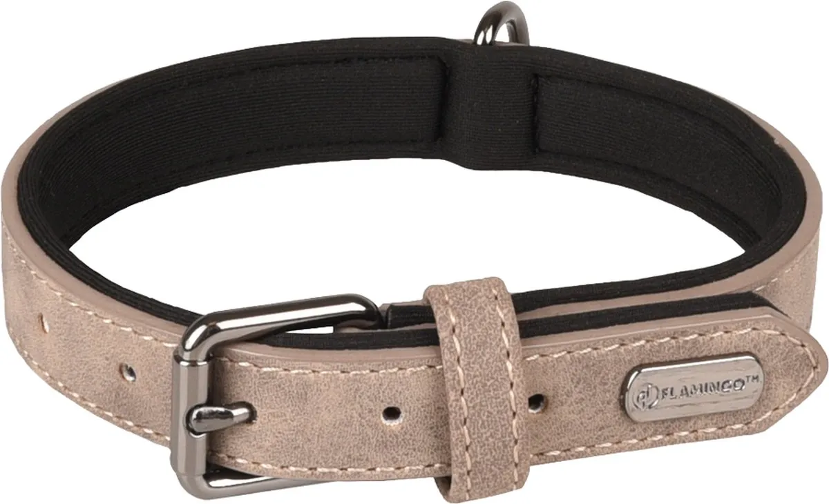Flamingo Delu Halsband Honden - Taupe S 29-35cm - afbeelding 6 van 6