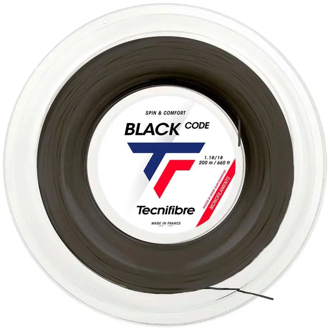 Tecnifibre Black Code 1.24 Tennissnaar 04GBL124XB - Zwart - afbeelding 3 van 3