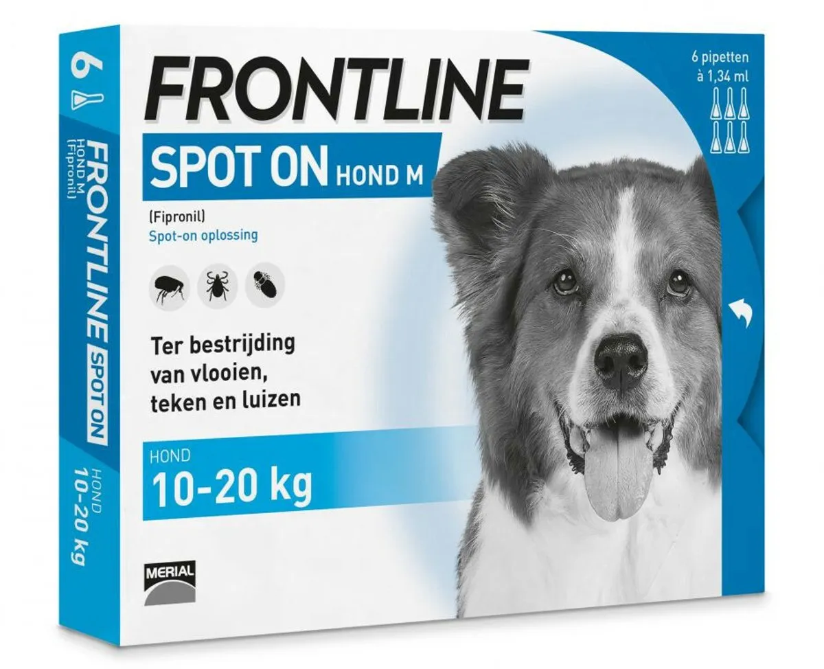 Frontline Spot On Hond 10-20kg - 2x6 Pipetten