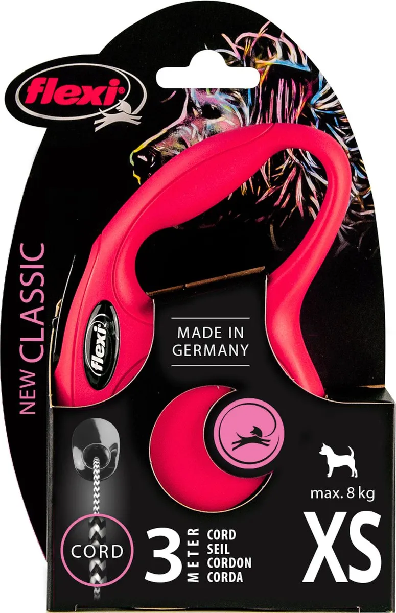Flexi New Classic Koord Hondenriem - Rood XS 3m
