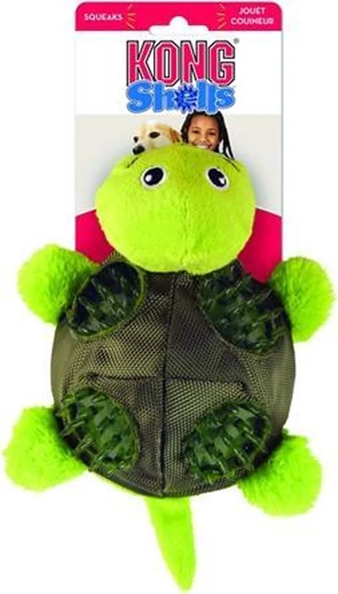 KONG Hondenknuffel Schildpad - 8x15x23cm Blauw