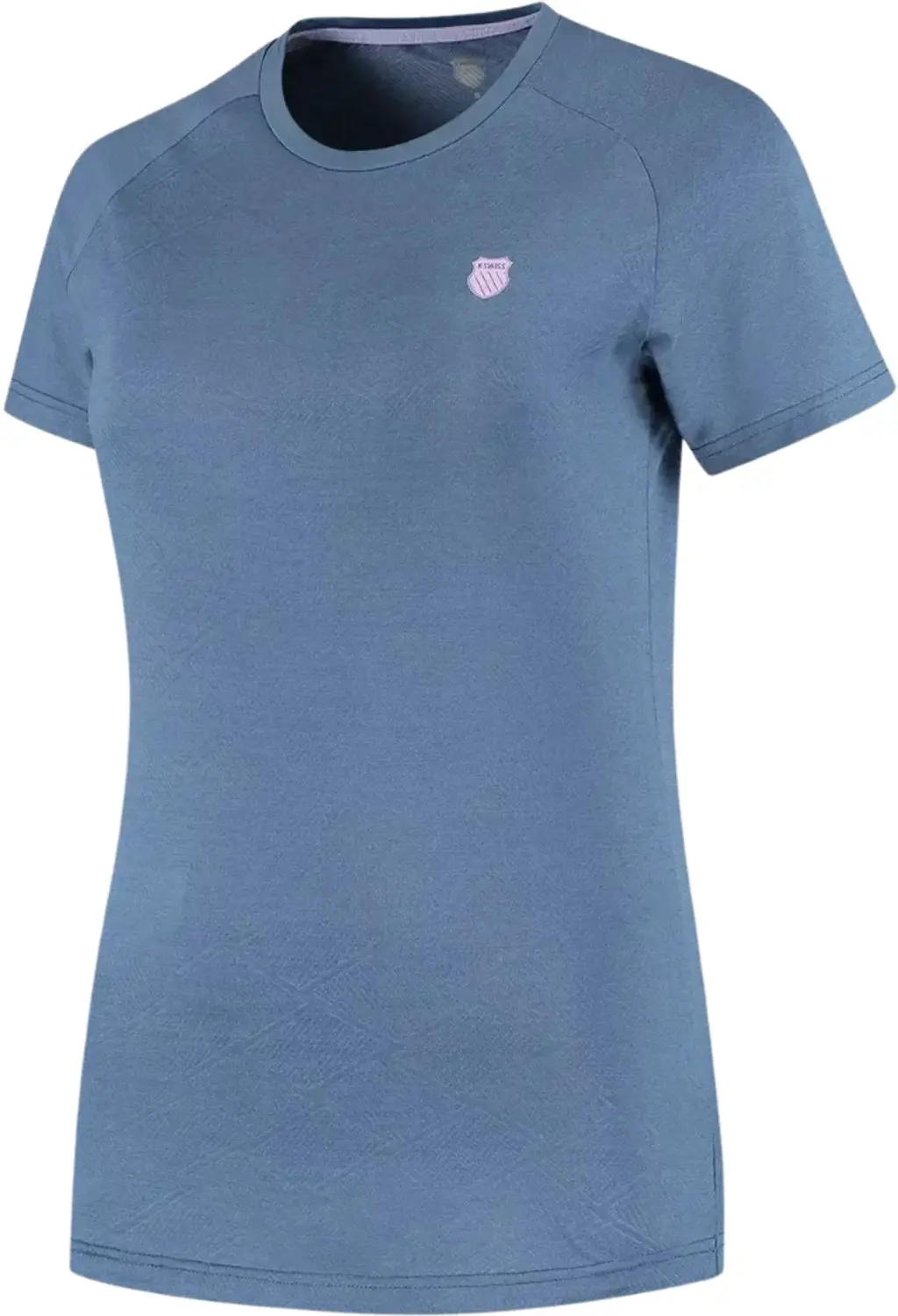 K-Swiss Hypercourt Crew Tee Jaquard Dames Kleur: Neon Purple,Maat: S