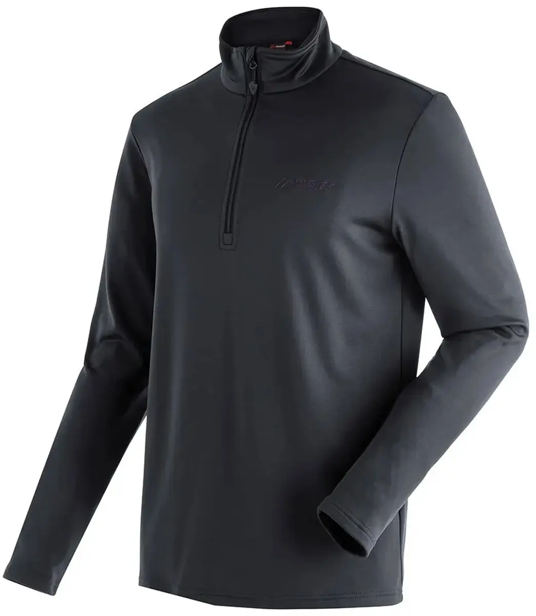 Maier Sports Midlayer Felix Fleece Met Halve Rits Zwart M Man - afbeelding 5 van 6