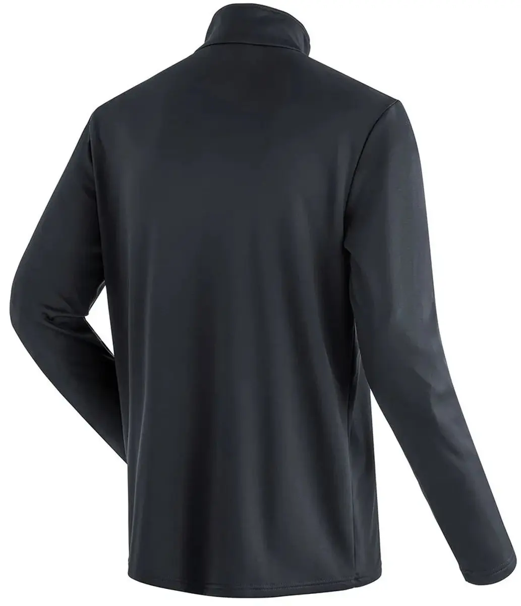 Maier Sports Midlayer Felix Fleece Met Halve Rits Zwart M Man - afbeelding 3 van 6