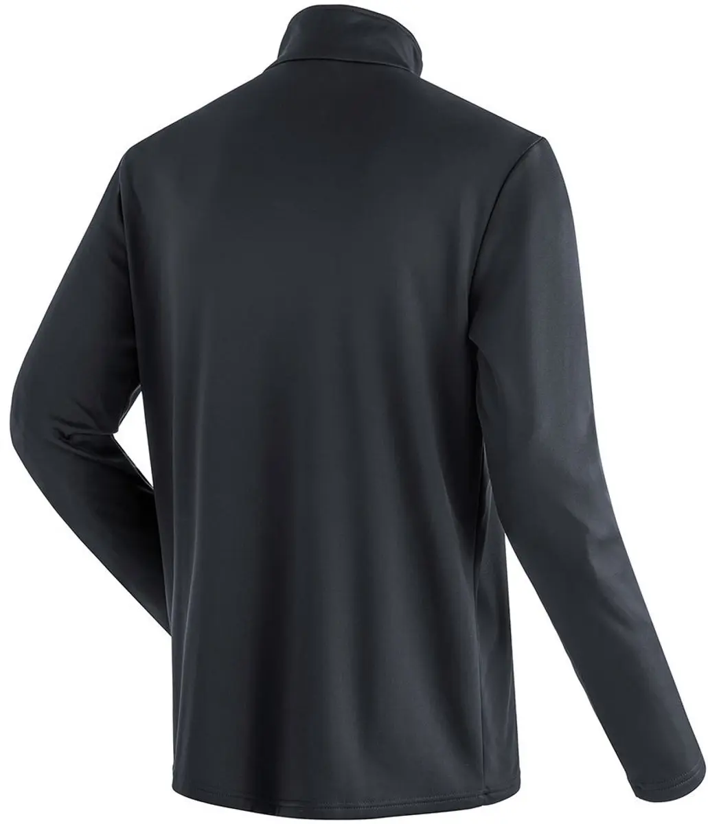 Maier Sports Midlayer Felix Fleece Met Halve Rits Zwart M Man - afbeelding 2 van 6