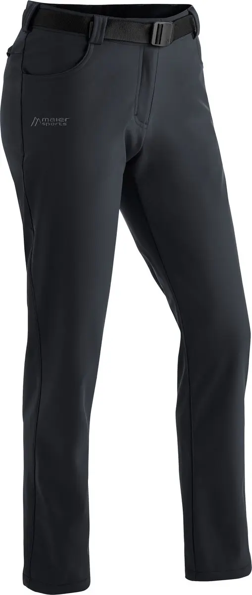 Maier Sports Perlit Softshell Broek Dames - Zwart, Maat 48 - afbeelding 3 van 3