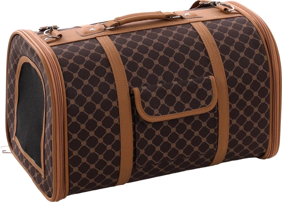 Flamingo Huisdierendraagtas Chloe 2 - 45x26x26cm Bruin