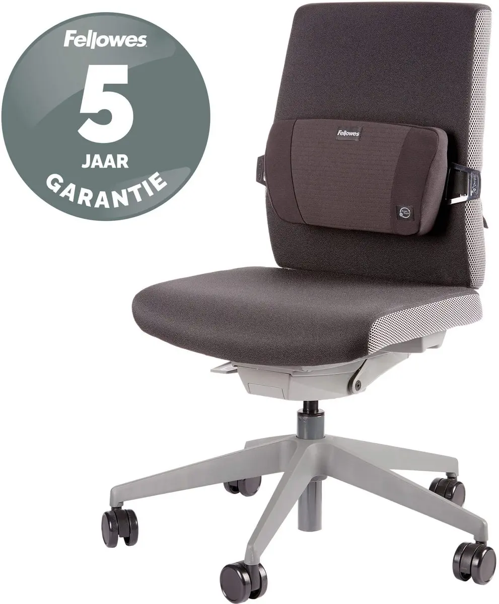 Fellowes PlushTouch Rugsteun - Memory Foam - Zwart - afbeelding 6 van 6