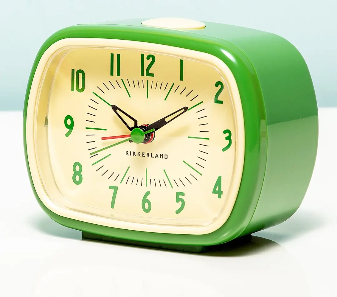 Kikkerland Retro Wekker - Groen - AA Batterij - afbeelding 2 van 6