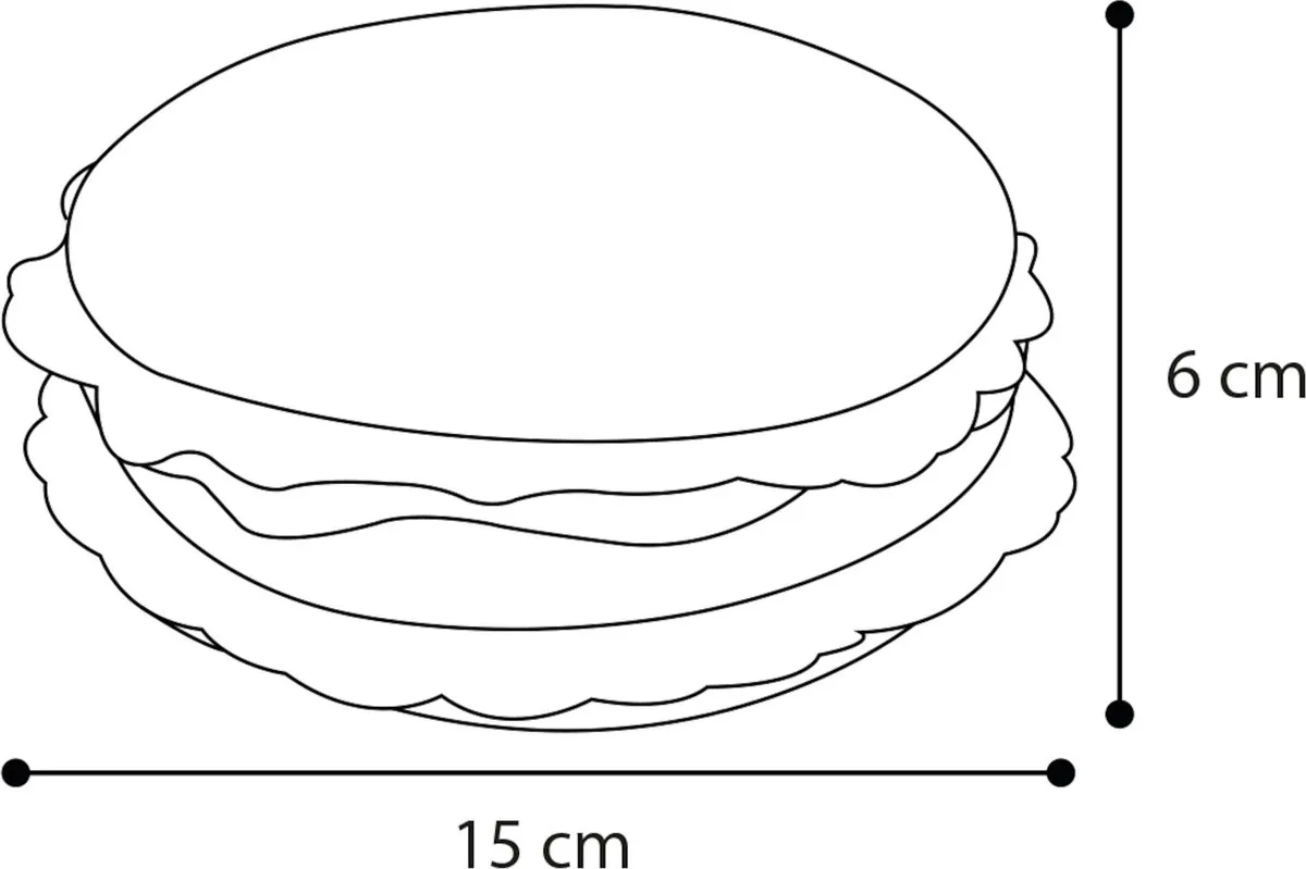 Flamingo Vinyl Big Hamburger Hondenspeelgoed 15cm - Bruin - afbeelding 2 van 2