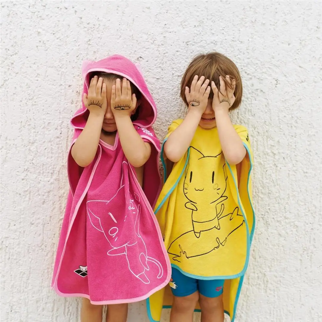 Arena Kids Friends Poncho - Katoen - Geel - afbeelding 3 van 3