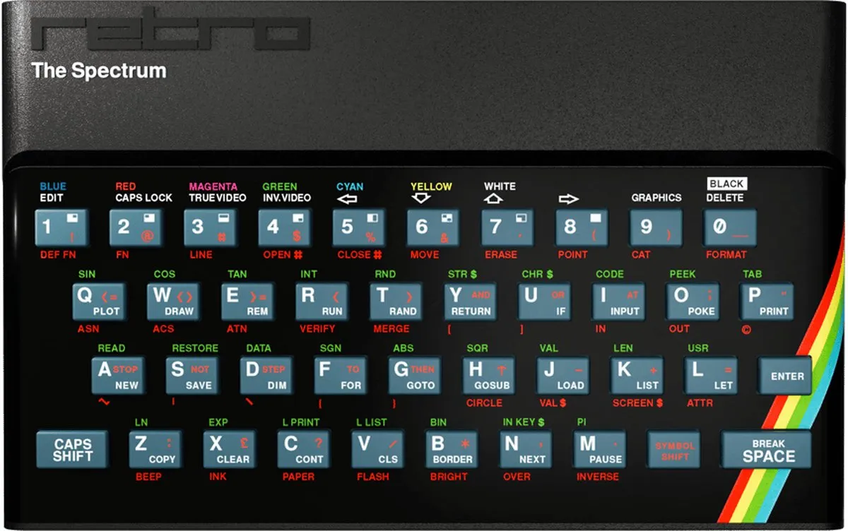 Plaion The Spectrum Retro 48 Ingebouwde Games - Zwart
