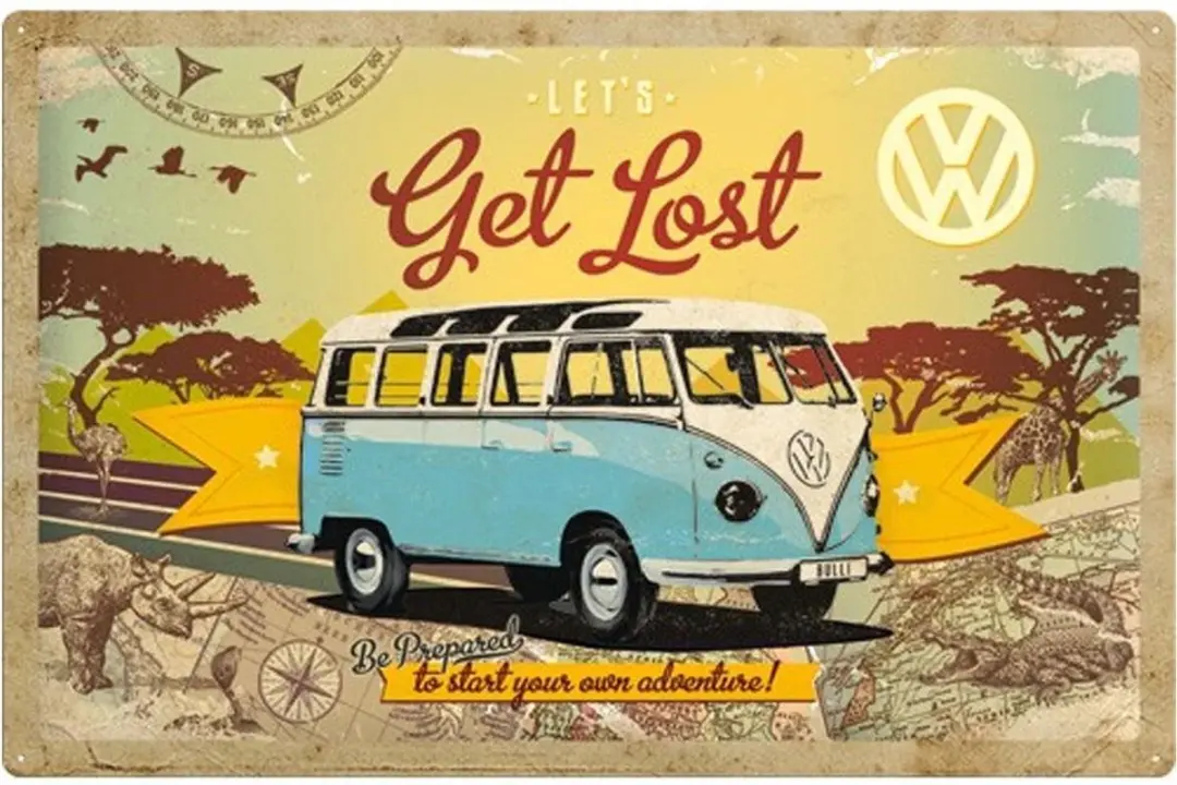 Volkswagen Wandbord 'Let's Get Lost'